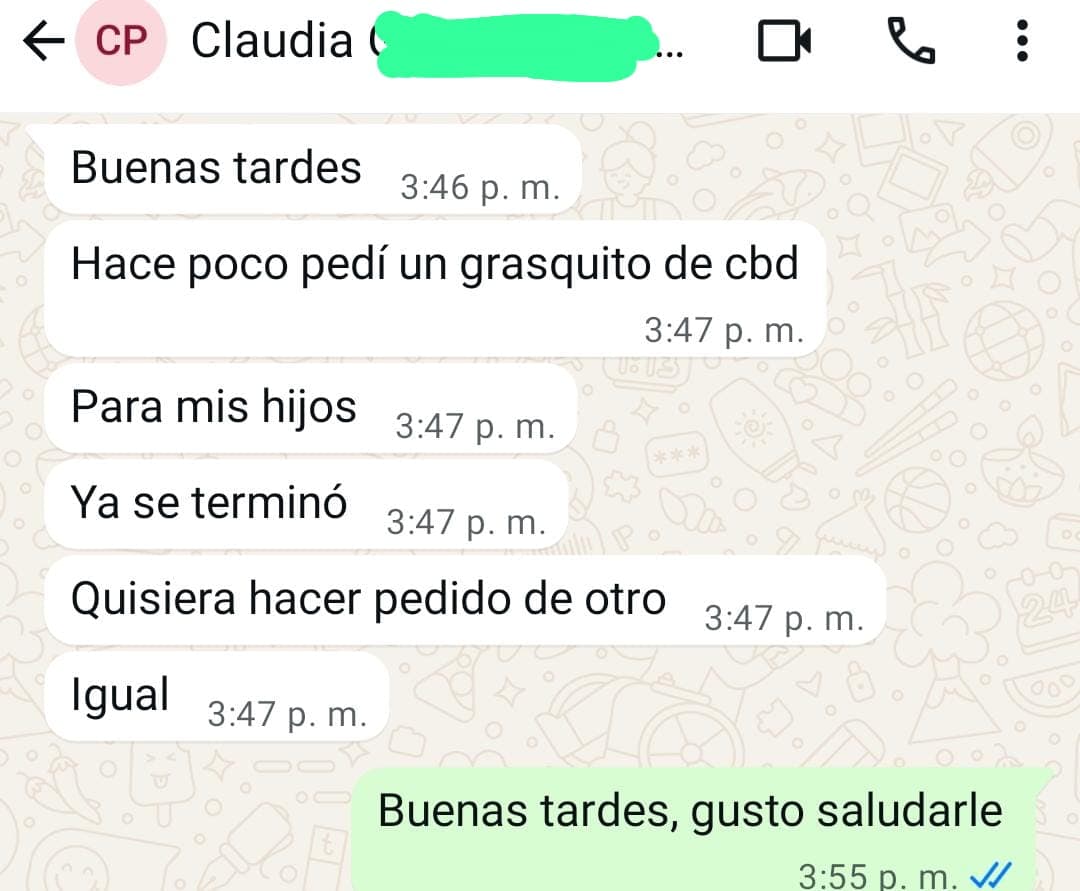 Captura de testimonio 10: Pedido recurrente