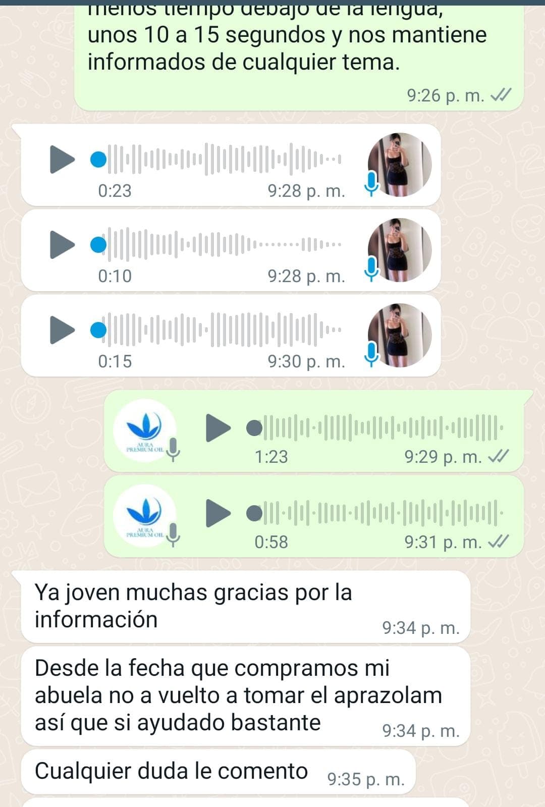 Captura de testimonio 7: Acompañamiento diario