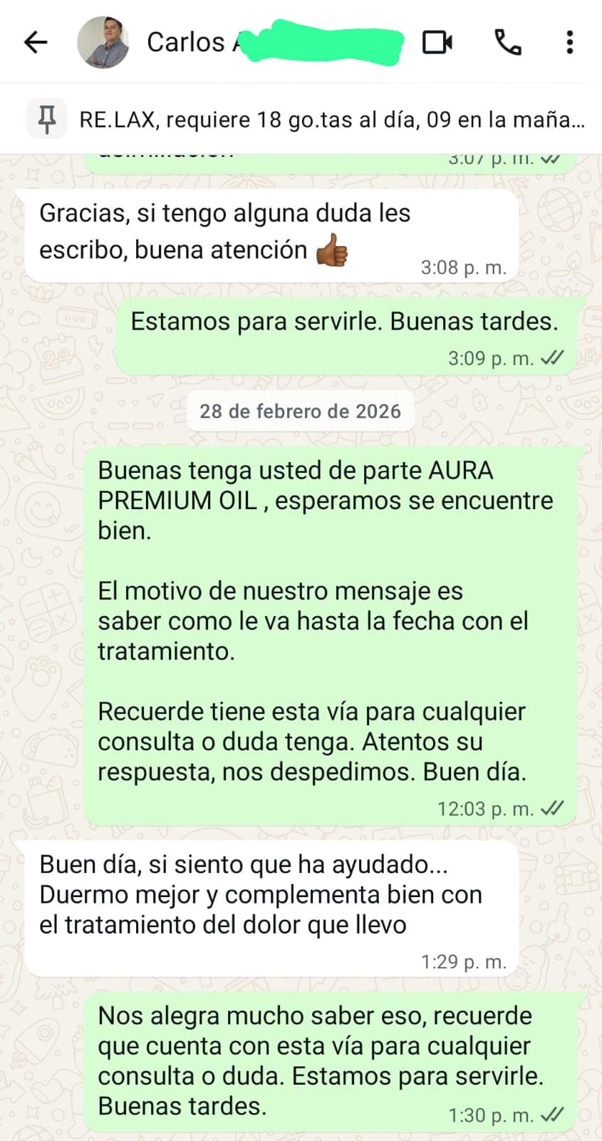 Captura de testimonio 11: Duerme mejor